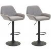 Sada 2 barových stoličiek Braga látka, sivá
