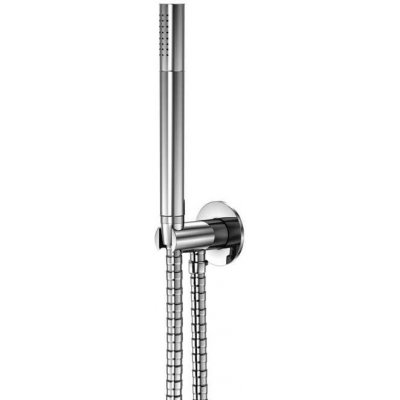 STEINBERG - Sprchová súprava, chróm (držiak ručnej sprchy s prívodom vody, ručná sprcha, kovová hadica) 100 1670 80124