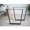 Treesome Úzká Lichoběžníková Železná Industrial Podnož Stolová Noha 2ks Černá Rozměr: Š 90 x V 72 cm