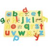 Dřevěné vkládací puzzle - Anglická malá abeceda s obrázky (691621087572)
