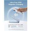 UGREEN magnetická bezdrátová nabíječka 2v1 MagFlow Qi2.2, 25W, MagSafe, stříbrná