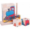 Bigjigs Toys Nasadzovacie drevené kocky, dopravné prostriedky