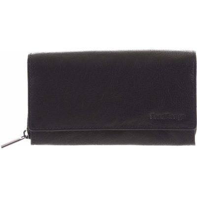 SendiDesign dámska kožená peňaženka Zimbie čierna čierna