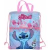 DIFUZED · Dievčenský športový vak Lilo & Stitch s vreckom na zips - motív Stitch a Scrump - 44 x 34 cm
