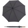 Knirps Timber Stick Automatic Dark Grey