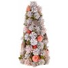 Stromček MagicHome Vianoce, ozdobený, prírodný, ružový, 40 cm