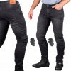 Motocyklové džínsové nohavice HUSAR VEXO čierne + SAS TEC kevlarové chrániče