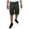 Pánske NADMERNÉ plátené šortky čiernej farby Olivová 34