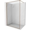 MEXEN/S - Kyoto-XF Sprchová zástena WALK-IN s rámom 90 x 202, transparent 10 mm, ružové zlato 800-090-104-60-00-X