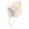 STERNTALER Čiapka na zaväzovanie s uškami medveď inca ecru