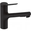 Drezová batéria Hansgrohe Zesis s vyťahovacou spŕškou, 2 prúdy čierny mat 74800670