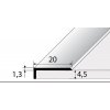 Effector - Schodový profil - C33 samolepiaci - Dĺžka 2,7 m - Farba Inox