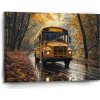 Sablio Obraz Žltý školský autobus - 90x60 cm