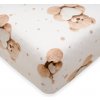 Bavlnená prestieradlo do postieľky New Baby Love Teddy Bear 120x60cm beige