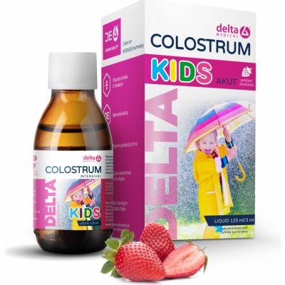 Delta colostrum liquid jahoda 125 ml