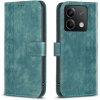 Peňaženkové kožené puzdro Global Plaid na Xiaomi Redmi Note 13 4G - Zelená