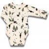 Dojčenské bavlnené body s bočným zapínaním dlhý rukáv Nicol Bambi