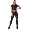 Nebbia Crop top Active 568 Čierne