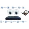 CCTV Kamerový set 2x kamera 720P s 30m IR a hybridný DVR + 1TB