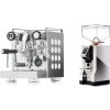 Rocket Espresso Appartamento, white + Eureka Mignon Perfetto, CR chrome