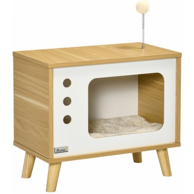 PawHut Domček TV 50 x 28 x 43 cm