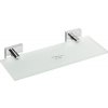 SAPHO X-SQUARE polička sklenená 600x55x130mm, chróm (132102042) XQ603