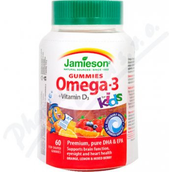 Jamieson Omega-3 Gummies Kids želatínové pastilky 60