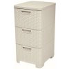 CURVER Zásuvka 3x 14l RATTAN Style krémová