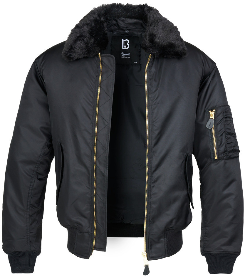 Urban Classics MA2 jacket Fur Collar Black