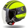 Cassida Handy Metropolis Safety fluo žlto-čierno-reflexná sivá otvorená prilba na motorku - L - 59-60 cm