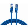 S/FTP (PiMF) Patchkábel LSOH 0.5m cat.7, modrý, Cu, SuperFlex
