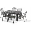 Noela Záhradná kovová zostava Lana + 6x kovová stolička Lana steel