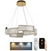 NEDES LED Stmievateľný luster na lanku LED/40W/230V 3000-6500K zlatá + diaľkové ovládanie ND3527 + záruka 3 roky zadarmo