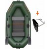 Čln Kolibri K-240T zelený - lamelová podlaha + držiak motora