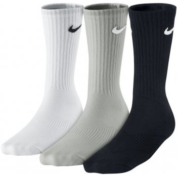 Nike ponožky 3 páry 3PPK VALUE COTTON CREW SX4508 965 bielo/sivo/čierne