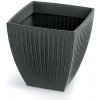 Kvetináč LATIA SQUARE MIDL 30 cm - farba: čierny granit
