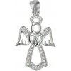 Argento Strieborný prívesok - anjel, číre okrúhle zirkóny 85486