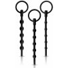 NMC Knot-Knot 3in1 Silicone Urethral Beaded Sounding Set Black