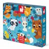 Detské puzzle senzorické Lesné zvieratá - s dotykovými prvkami 20 ks