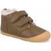 Detské zimné topánky barefoot Bisgaard - Carter lamb khaki zelené