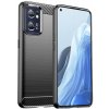 SES Ochranný silikónový obal karbón pre OPPO Reno 7 5G - čierny 16763
