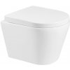 MEXEN/S - Rico Závesná WC misa Rimless vrátane sedátka s slow, Duroplast, biela 30720200