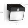 Solárne nástenné svietidlo Philips LED Yarixa, snímač pohybu - 872016926544800