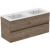 Ideal Standard Eurovit+ - Skrinka s dvojumývadlom, 55x120x44 cm, 2 zásuvky, orech R0576Y9