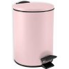 Ružový nášľapný oceľový odpadkový kôš 3 l Adelar – Spirella