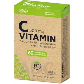 Vitar Vitamin C 500 mg +rakytník EKO 60 kapsúl