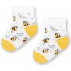 Dojčenské ponožky Včeličky šedá bledá