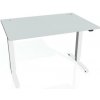 Pracovný stôl Motion, ZO, 3S, 160x61 - 128x80 cm, sivá/biela - 1 kus - 1 KS - základné - 60 mesiacov - 80 cm - elektrický polohovateľný - stôl - Hobis - Motion - 160 cm - 60,5 - 129,5 cm - sivá/biela