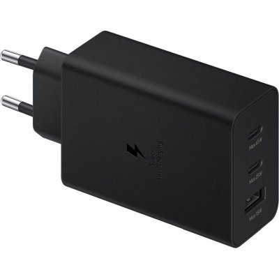 Nabíjací adaptér Samsung EP-T6530NBE 1xUSB a 2xUSB-C 65W, Čierny