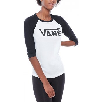 VANS Dámske tričko Flying V Raglan White Black